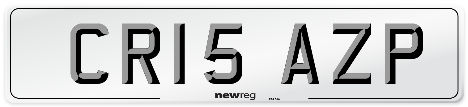 CR15 AZP Number Plate from New Reg
